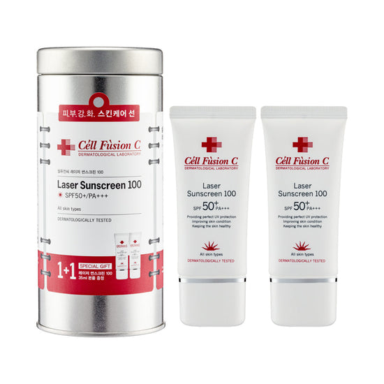 Pelindung Matahari Laser 100 SPF50+ PA+++ 2 helai