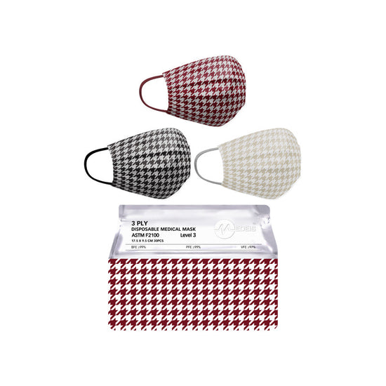 Disposable Medical Mask - Houndstooth 30pcs
