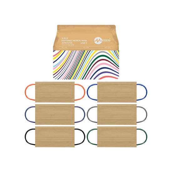 Disposable Medical Mask Beige 30pcs