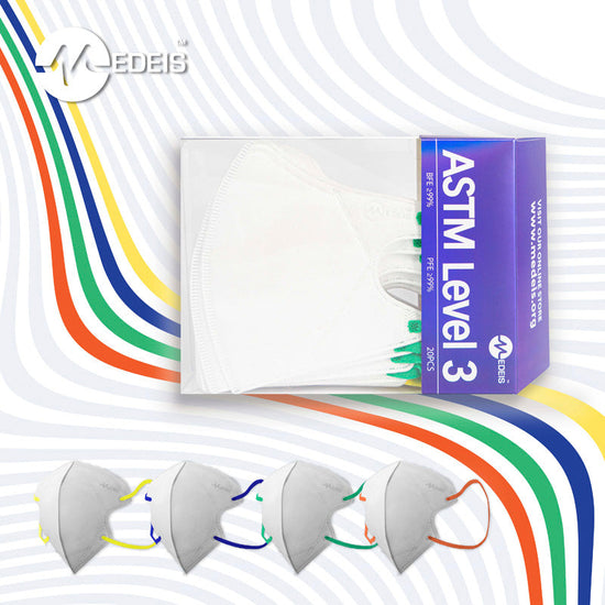 Topeng Perubatan Pakai 3D - Putih 20pcs