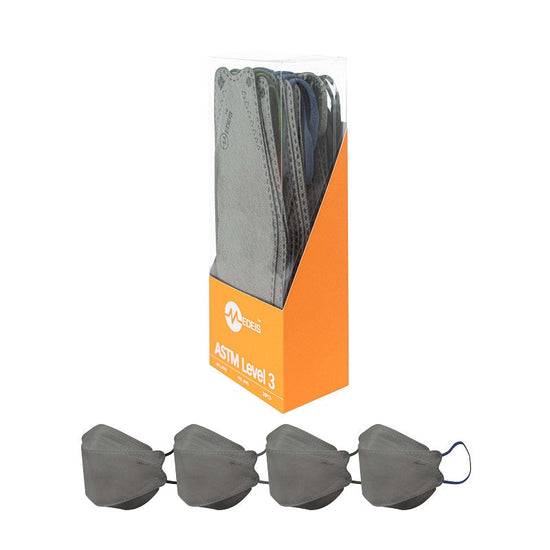 Topeng Perubatan Pakai 4D - Kelabu Gelap 20pcs