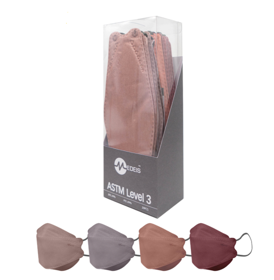 Topeng Perubatan Pakai 4D - Wain 20pcs