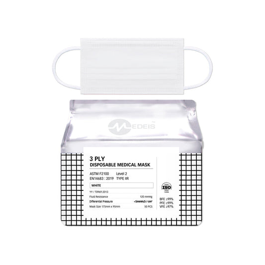 Disposable Medical Mask White 50pcs