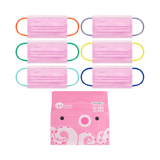 Disposable Medical Kid Mask Pink 30pcs