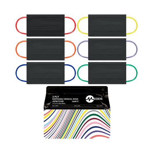 Disposable Medical Mask - Circus Black 30piece