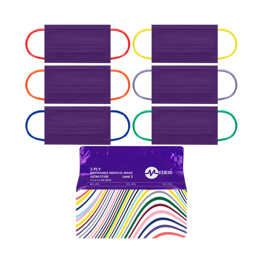 Disposable Medical Mask Circus Dark Purple 30pcs