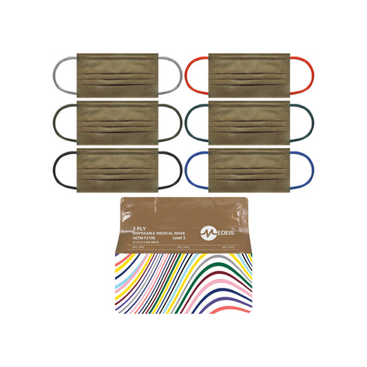 Disposable Medical Mask Taupe 30pcs
