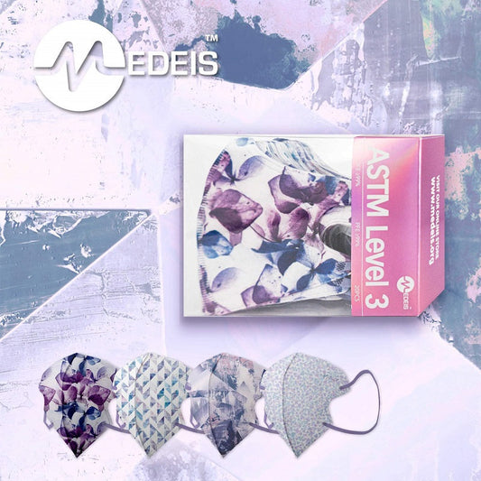 Topeng Perubatan Pakai 3D - Lavender 20pcs