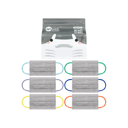 Disposable Medical Kid Mask Killer Menta Grey 30pcs
