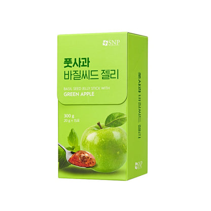 Jeli Biji Basil dengan Epal Hijau