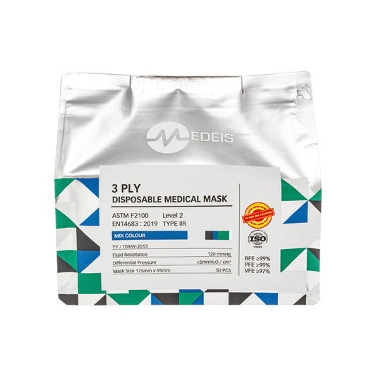 Disposable Medical Mask Mix Color Urban 50pcs