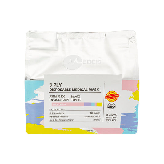 Disposable Medical Mask Mix Color Joyful 50pcs