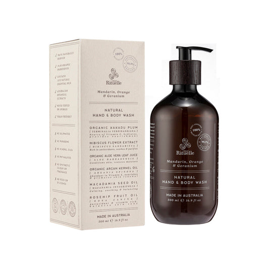 Vanilla, Lavender & Geranium Organic Hand & Body Wash 500ml