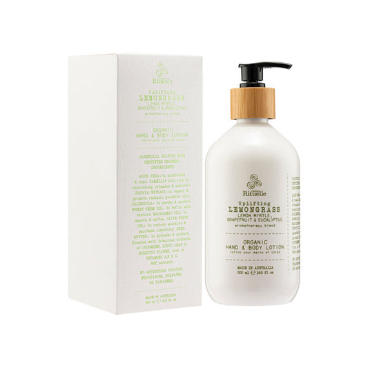 Serai, Lemon Myrtle, Grapefruit &amp; Eucalyptus Losyen Tangan &amp; Badan Organik 500ml