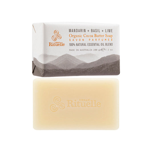 Mandarin, Basil & Lime Organic Cocoa Butter Soap 200g