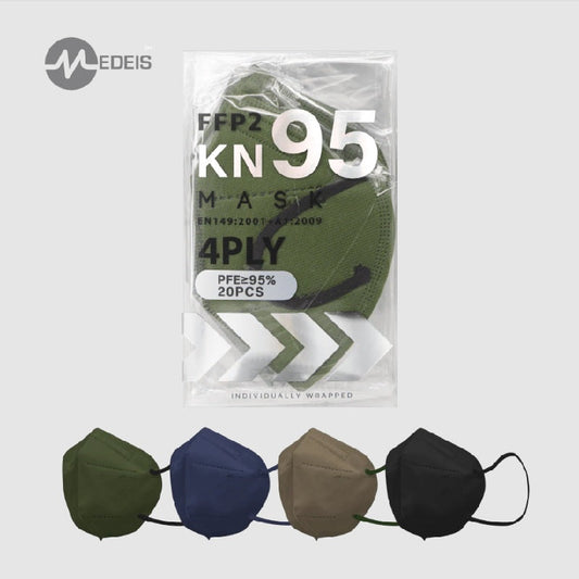 KN95/FFP2 4-PLY Topeng Pelindung Jungle 20pcs