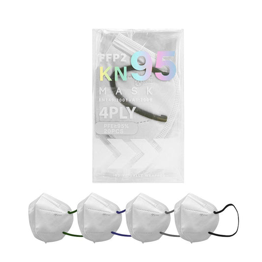 KN95/FFP2 Topeng Pelindung 4 Lapis Putih 20pcs